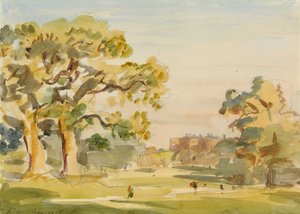 منظر لقلعة Chirk ، 1916 (الجرافيت و wc على الورق) بواسطة فيليب ويلسون ستير